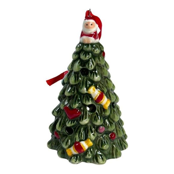 Spode LED Christmas Tree Ornament With Santa & Candy Decorations Vintage READ - Picture 2 of 5